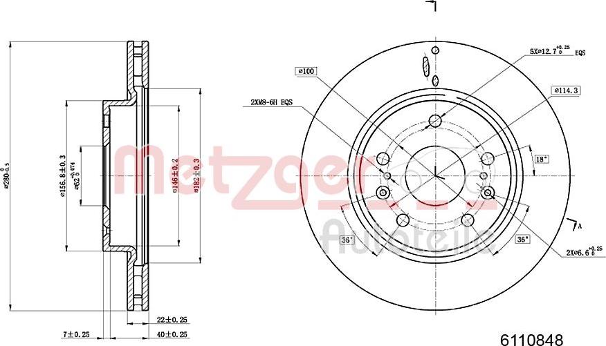 Metzger 6110848 - Discofreno autozon.pro