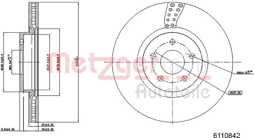 Metzger 6110842 - Discofreno autozon.pro