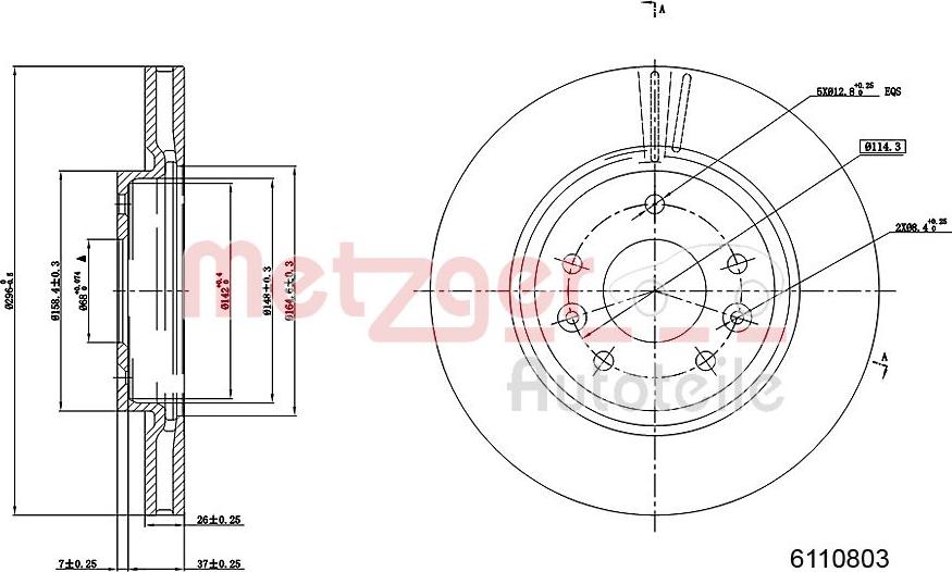 Metzger 6110803 - Discofreno autozon.pro