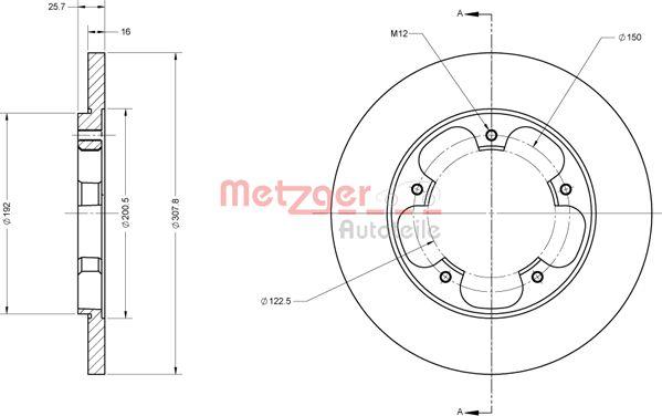 Metzger 6110816 - Discofreno autozon.pro