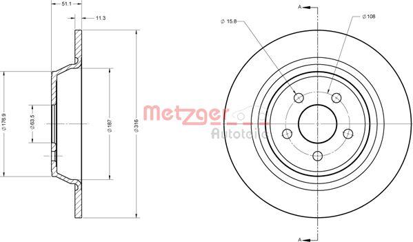 Metzger 6110818 - Discofreno autozon.pro