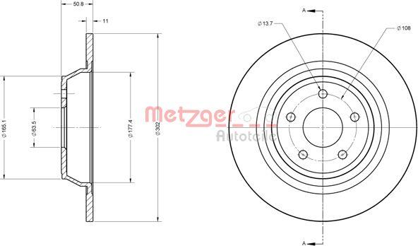 Metzger 6110813 - Discofreno autozon.pro