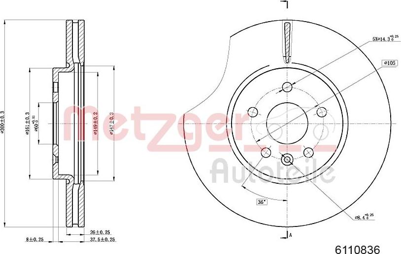 Metzger 6110836 - Discofreno autozon.pro