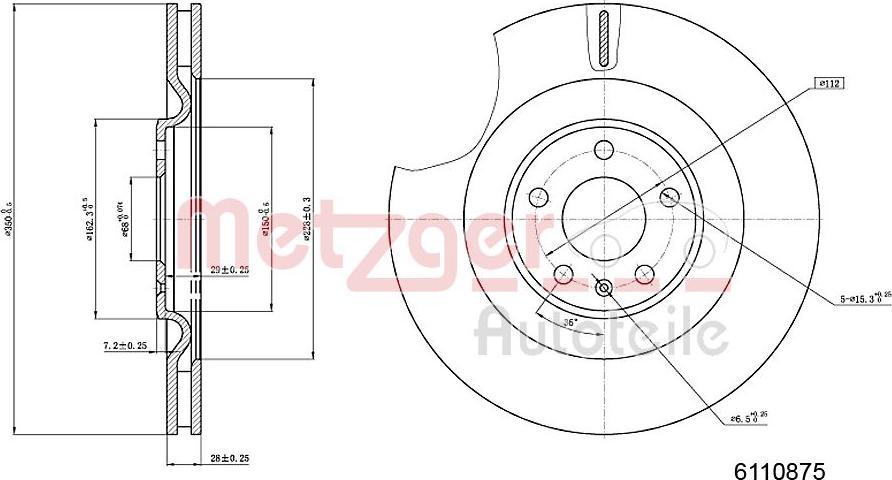 Metzger 6110875 - Discofreno autozon.pro