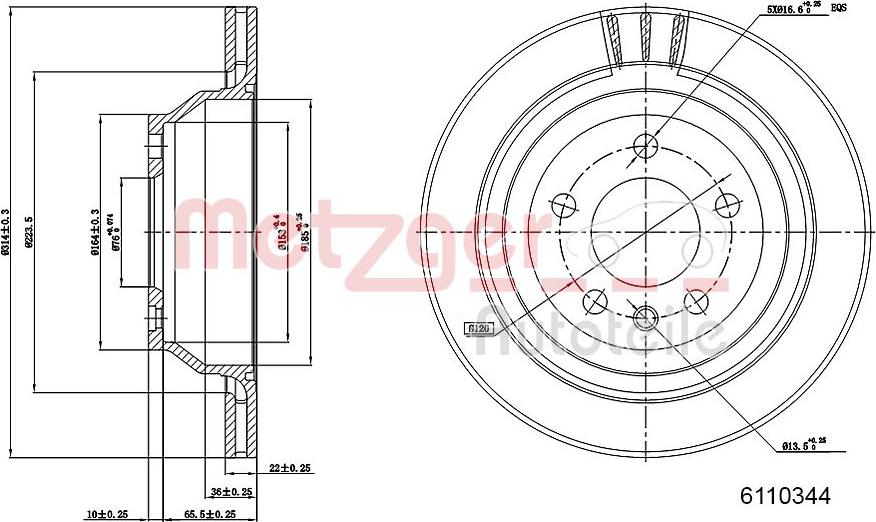 Metzger 6110344 - Discofreno autozon.pro