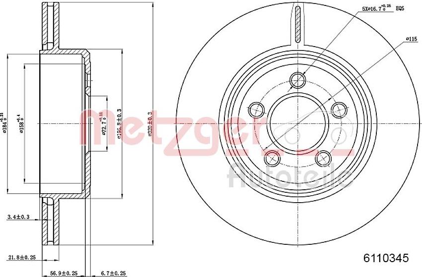 Metzger 6110345 - Discofreno autozon.pro