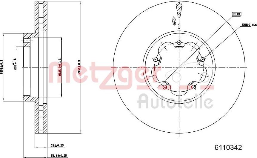 Metzger 6110342 - Discofreno autozon.pro