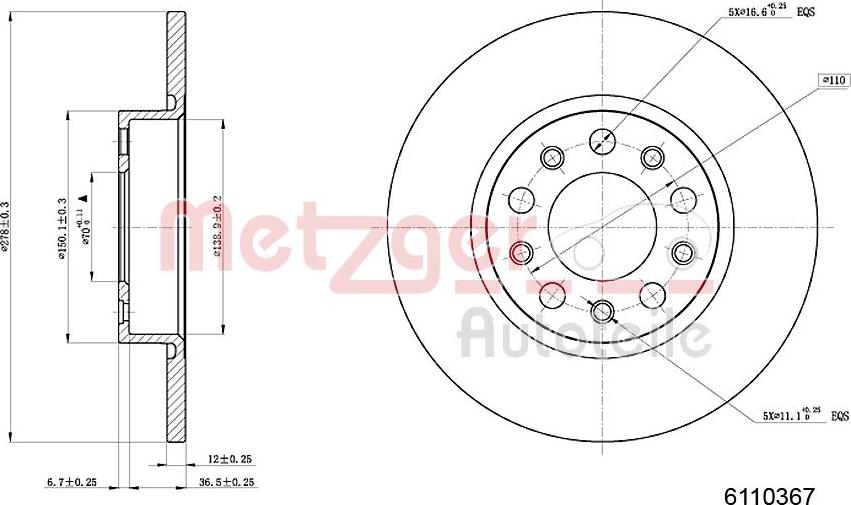 Metzger 6110367 - Discofreno autozon.pro