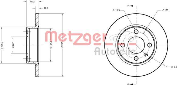 Metzger 6110309 - Discofreno autozon.pro