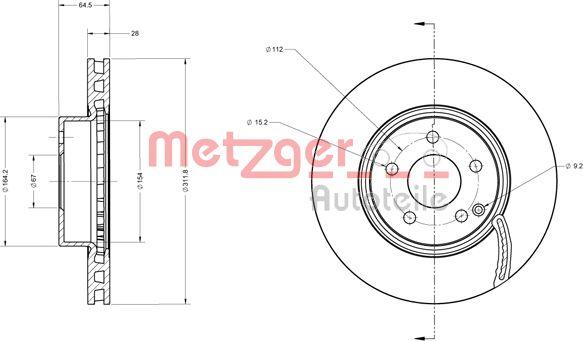 Metzger 6110304 - Discofreno autozon.pro