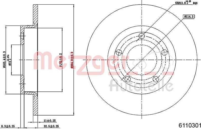 Metzger 6110301 - Discofreno autozon.pro