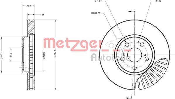 Metzger 6110315 - Discofreno autozon.pro