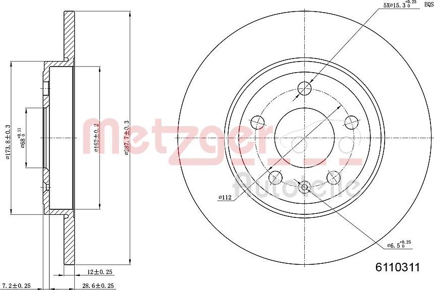 Metzger 6110311 - Discofreno autozon.pro