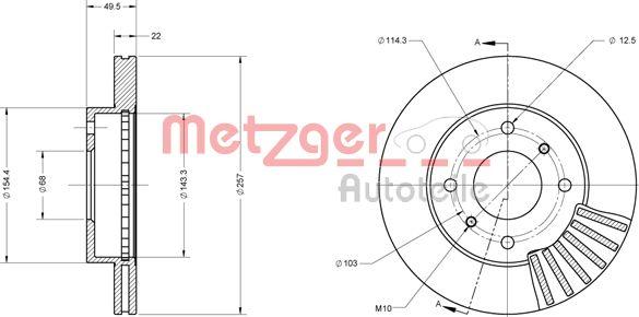 Metzger 6110312 - Discofreno autozon.pro