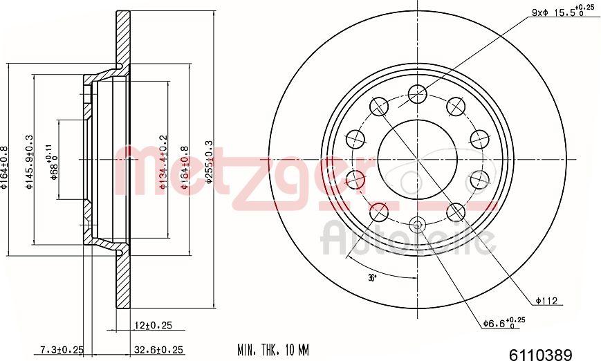 Metzger 6110389 - Discofreno autozon.pro