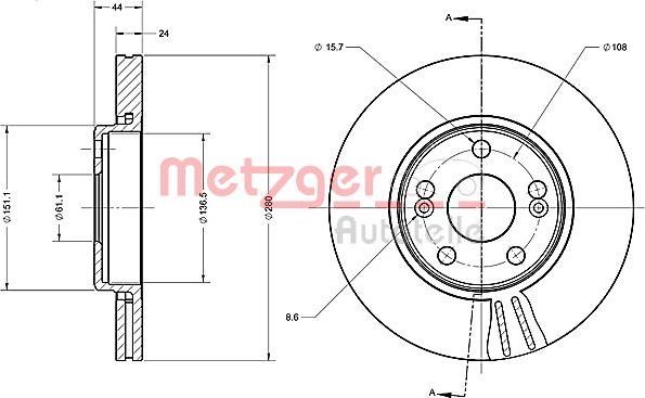 Metzger 6110386 - Discofreno autozon.pro