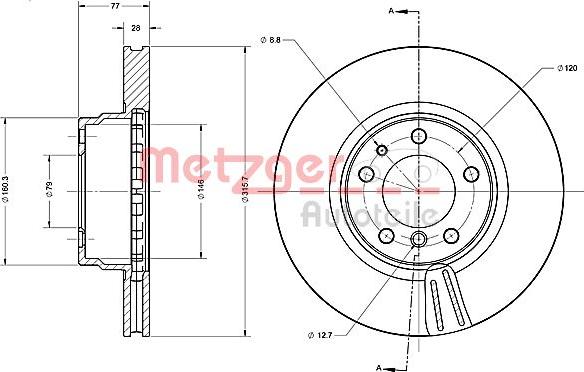 Metzger 6110383 - Discofreno autozon.pro