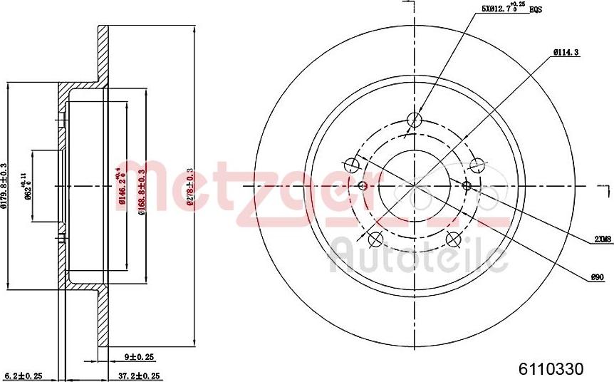 Metzger 6110330 - Discofreno autozon.pro