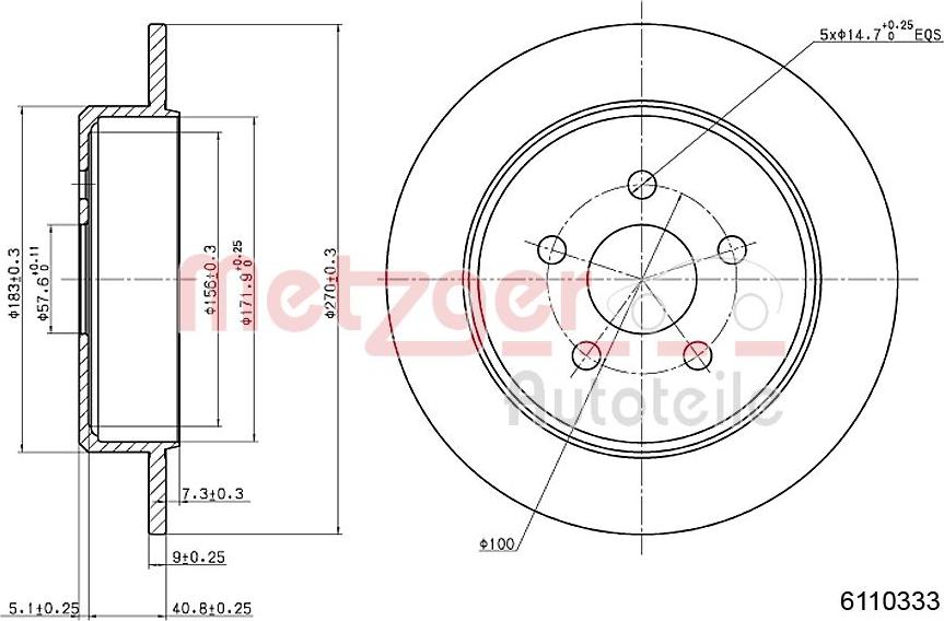 Metzger 6110333 - Discofreno autozon.pro