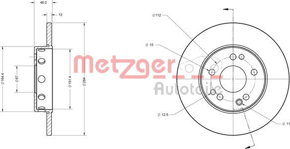 Metzger 6110325 - Discofreno autozon.pro