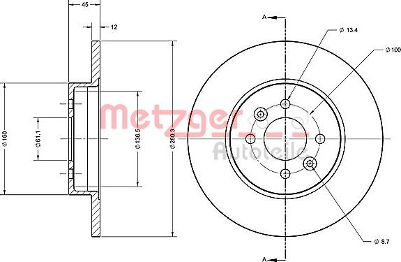 Metzger 6110321 - Discofreno autozon.pro