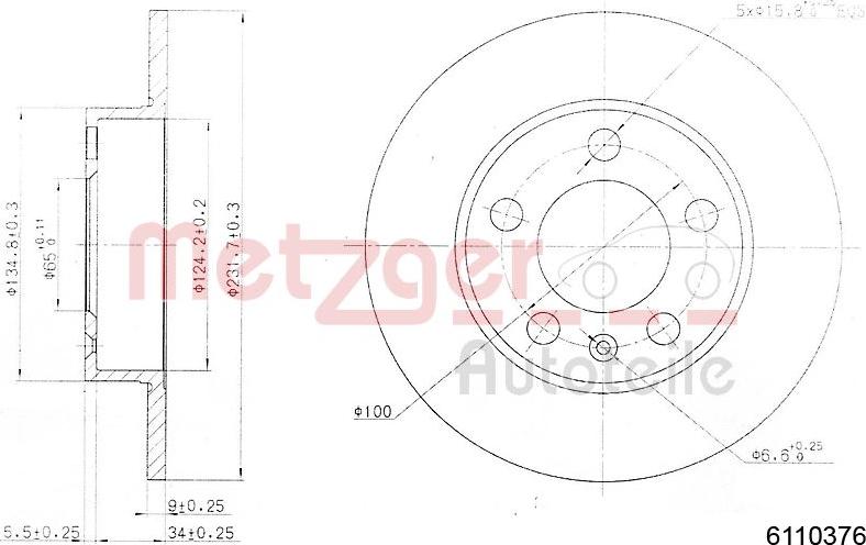 Metzger 6110376 - Discofreno autozon.pro