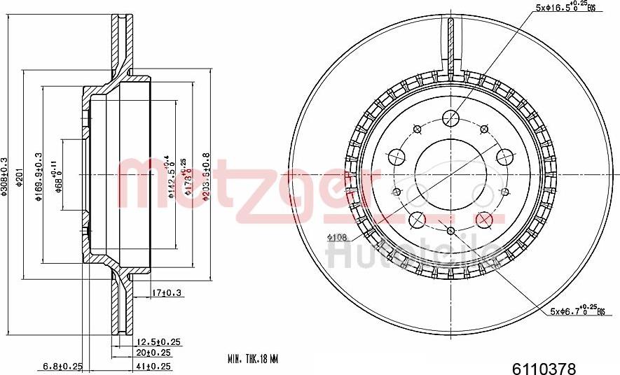 Metzger 6110378 - Discofreno autozon.pro