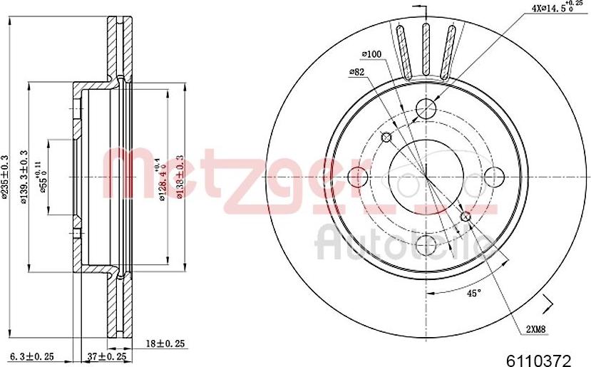 Metzger 6110372 - Discofreno autozon.pro