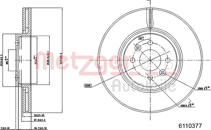 Metzger 6110377 - Discofreno autozon.pro