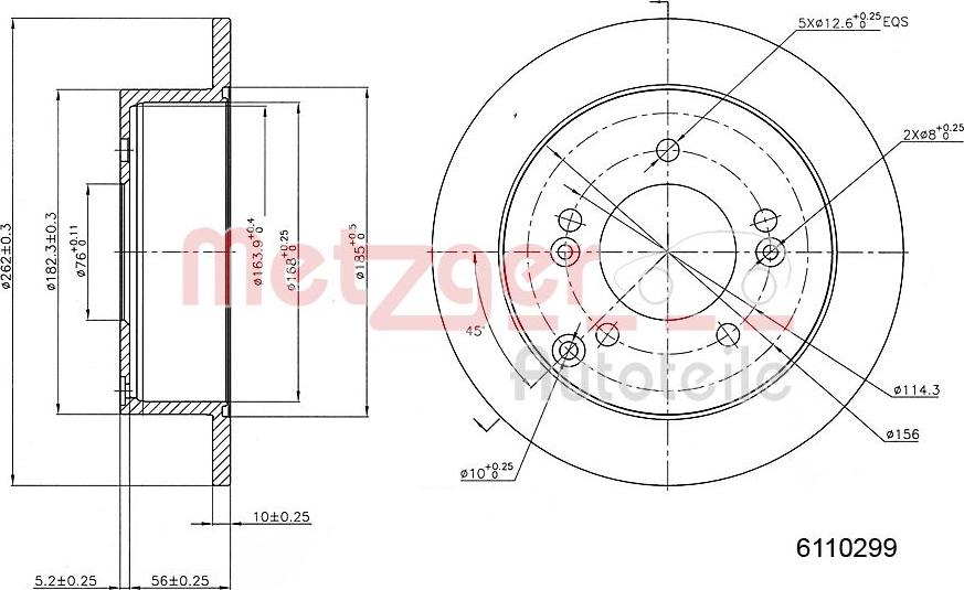 Metzger 6110299 - Discofreno autozon.pro