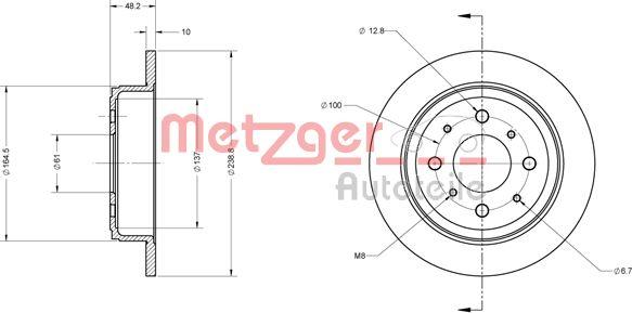 Metzger 6110244 - Discofreno autozon.pro