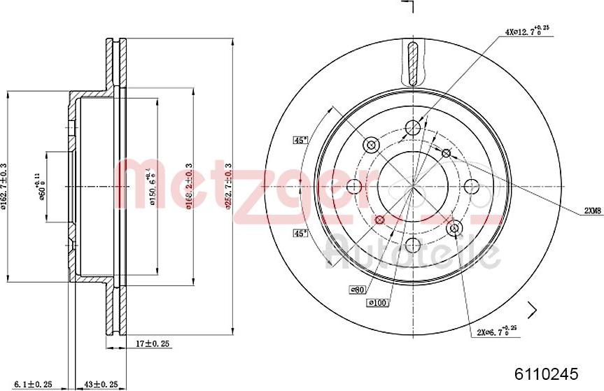 Metzger 6110245 - Discofreno autozon.pro