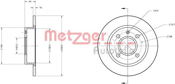 Metzger 6110243 - Discofreno autozon.pro