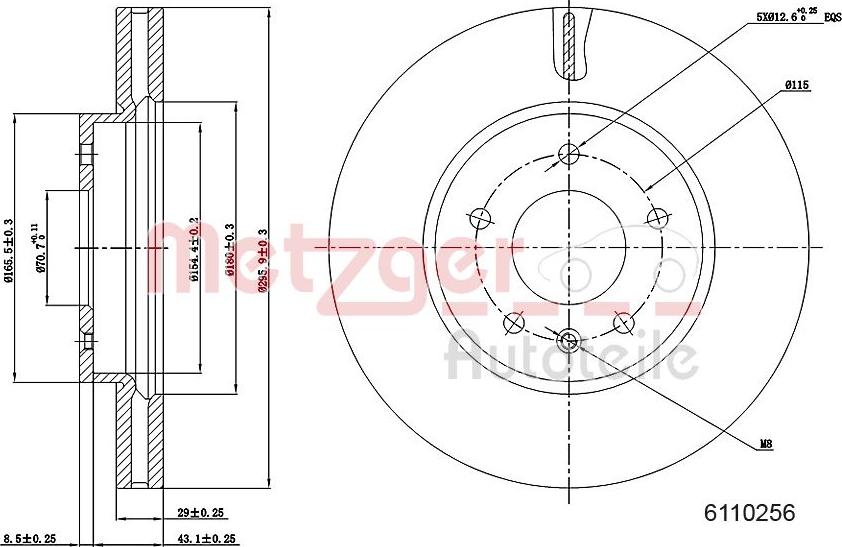 Metzger 6110256 - Discofreno autozon.pro