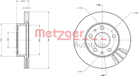 Metzger 6110252 - Discofreno autozon.pro