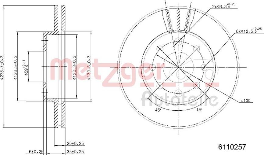 Metzger 6110257 - Discofreno autozon.pro