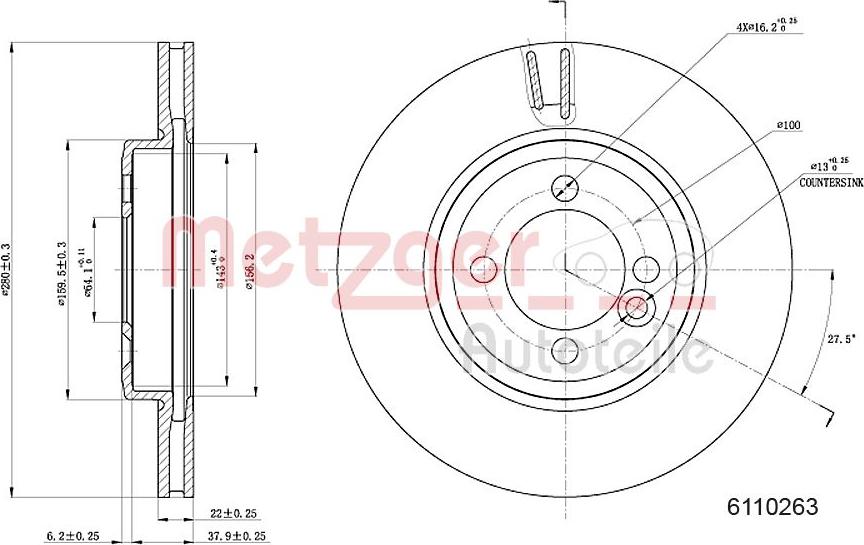 Metzger 6110263 - Discofreno autozon.pro