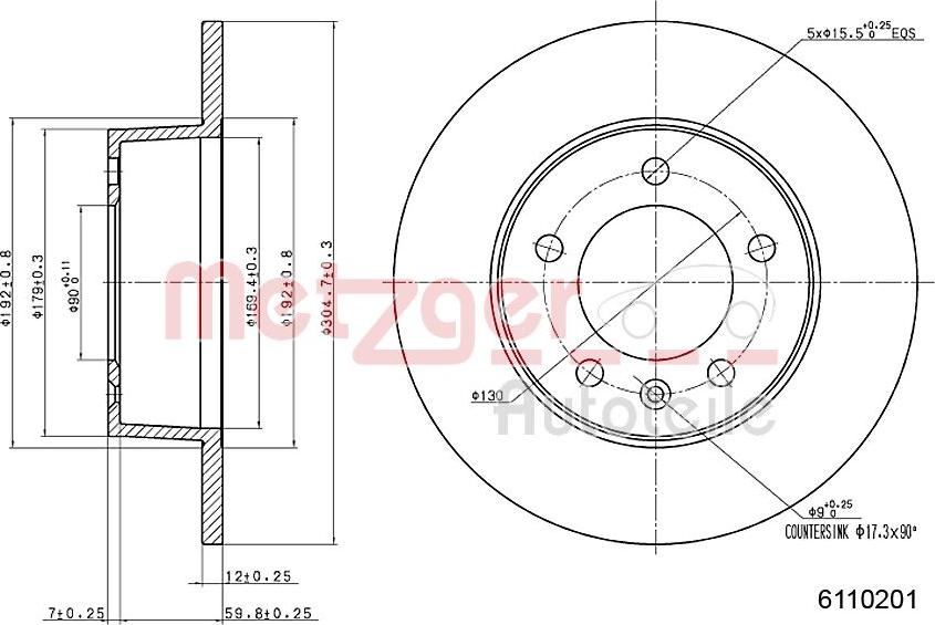 Metzger 6110201 - Discofreno autozon.pro