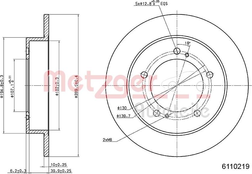 Metzger 6110219 - Discofreno autozon.pro