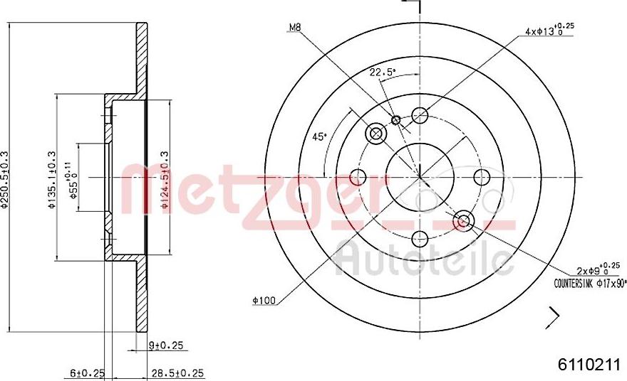 Metzger 6110211 - Discofreno autozon.pro