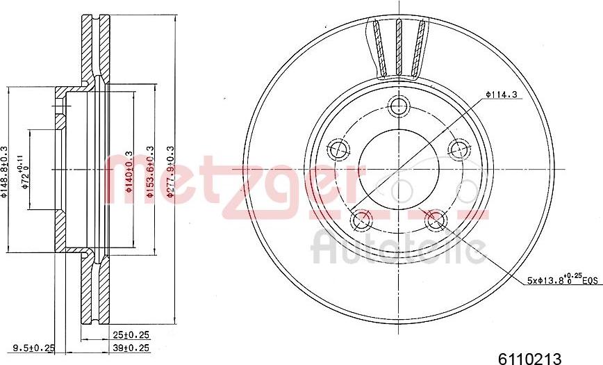 Metzger 6110213 - Discofreno autozon.pro