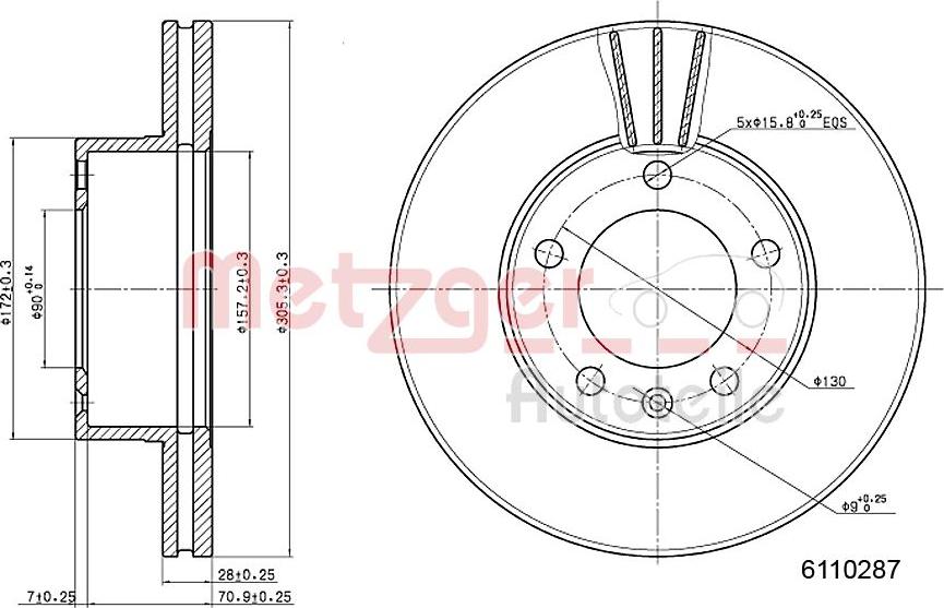 Metzger 6110287 - Discofreno autozon.pro