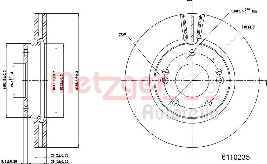 Metzger 6110235 - Discofreno autozon.pro