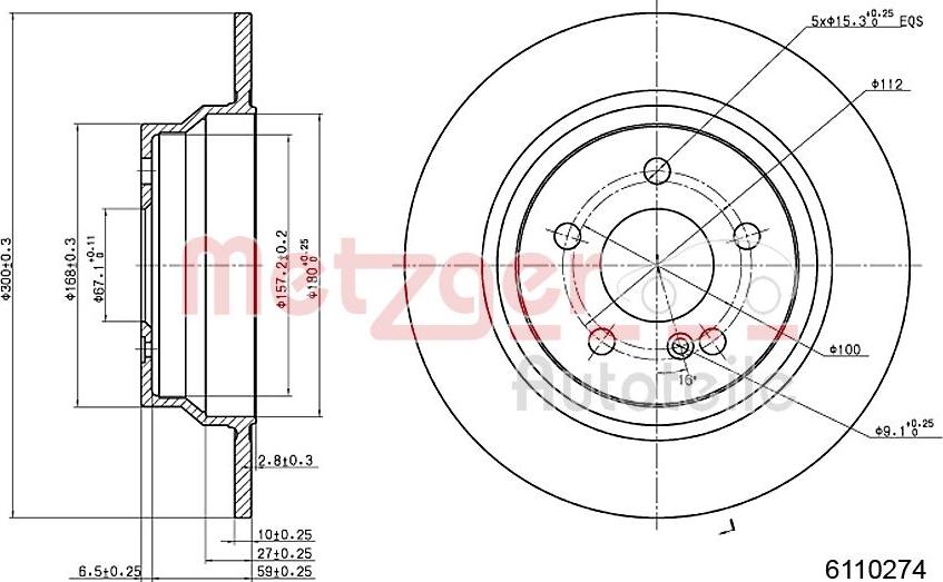 Metzger 6110274 - Discofreno autozon.pro