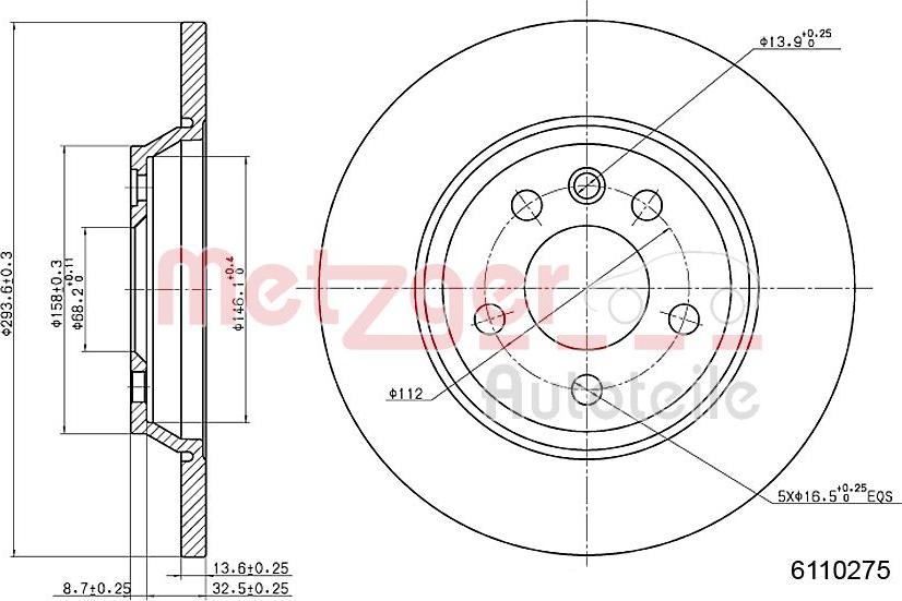 Metzger 6110275 - Discofreno autozon.pro