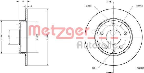 Metzger 6110799 - Discofreno autozon.pro