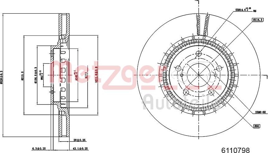 Metzger 6110798 - Discofreno autozon.pro