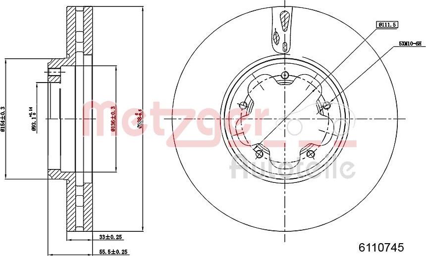 Metzger 6110745 - Discofreno autozon.pro