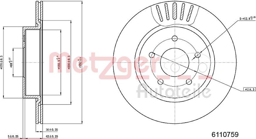 Metzger 6110759 - Discofreno autozon.pro