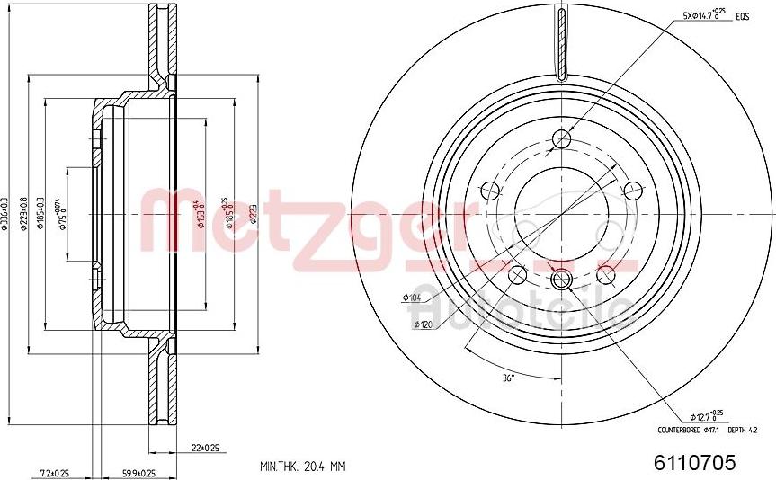 Metzger 6110705 - Discofreno autozon.pro